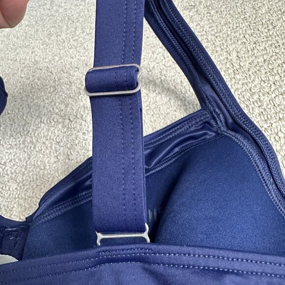 Lands End Tankini Top Deep Sea Navy Blue Size 22W Underwire - Picture 3 of 8